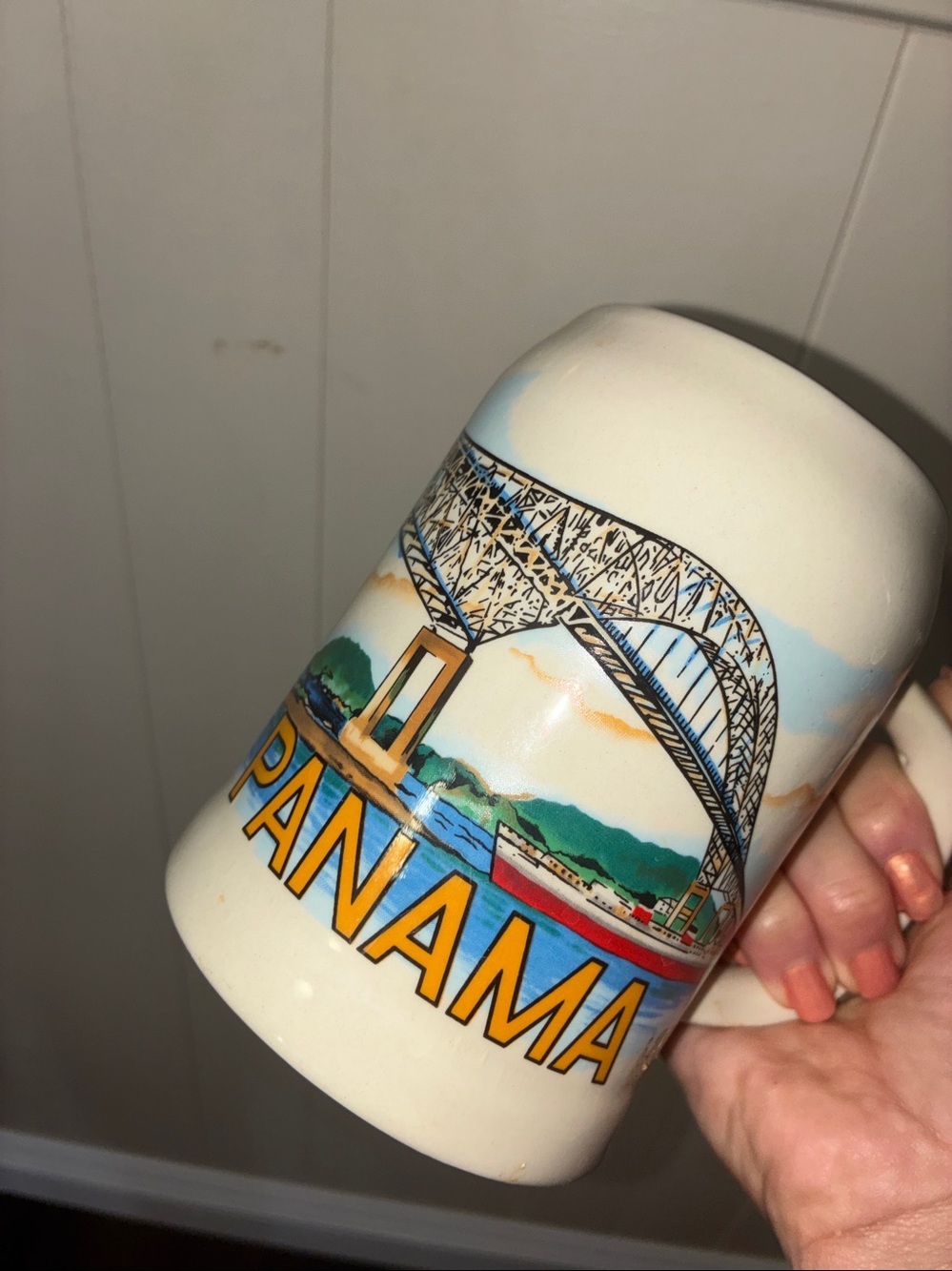 Vintage PANAMA Souvenir Stein MUG
